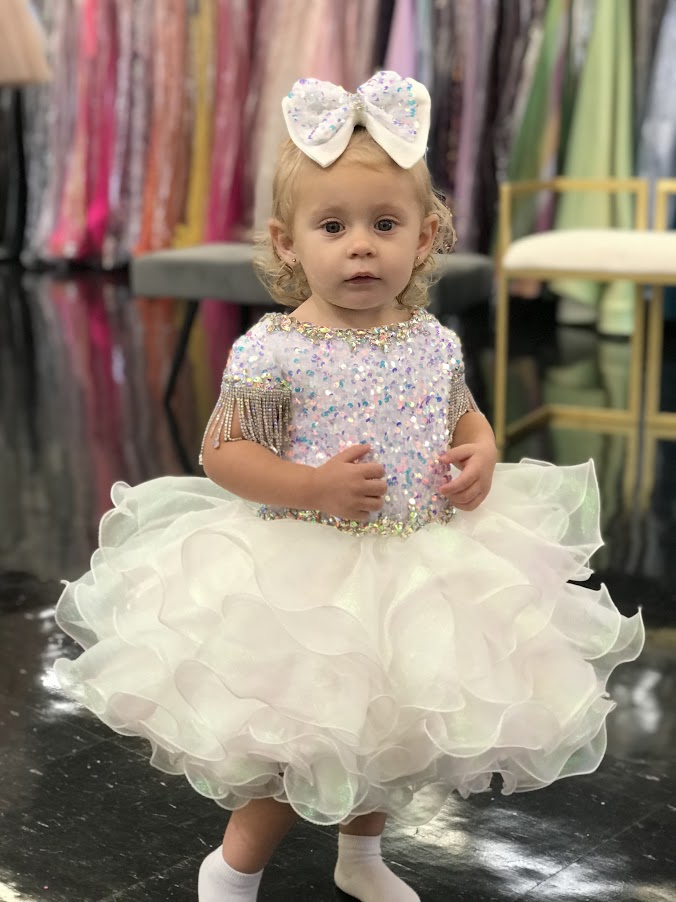 Sugar Kayne C203 Short Girls Cupcake Velvet Sequin Pageant Dress Baby Toddler Crystal Fringe Tassel Cap Sleeve - 2T - Powder Blue Sugar Kayne C203 Short Girls Cupcake Velvet Sequin Pageant Dress Baby Toddler Crystal Fringe Tassel Cap Sleeve - 2T - Powder Blue