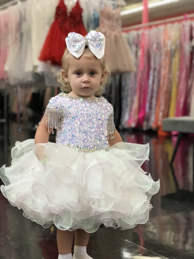 short cupcake dresses Jenniferwu Baby Girl Pageant Dress Handmade Beaded Dresses Toddler Pageant Girl's Princess Dress