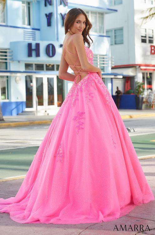 Off the Shoulder Quinceanera Dress Pink Ball Gown Prom Dresses 66590 v –  Viniodress