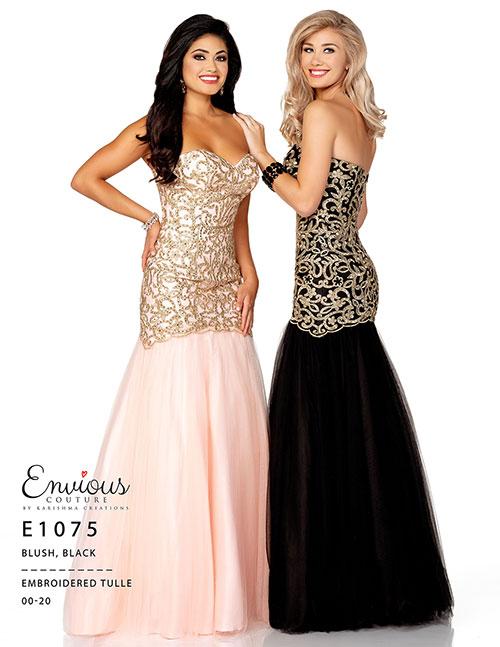 Envious Couture 1075 Size 18 Black Lace Mermaid Prom Dress Plus Size Gown