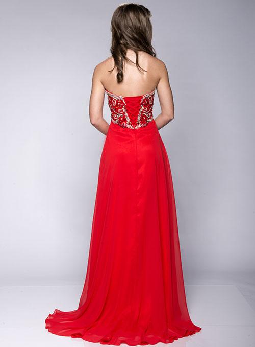 Envious Couture 15037 Royal Sizes 00, 2, 10 Prom Dress Pageant Gown  Strapless prom dress with sweetheart neckline evening gown with an embellished top high waistline and flowy long skirt with corset in back. 