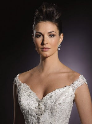James Clifford Size 8 Pure Silk Wedding Dress Lace Embellished Fit Flare sheer sleeve James Clifford Size 8 Pure Silk Wedding Dress Lace Embellished Fit Flare sheer sleeve