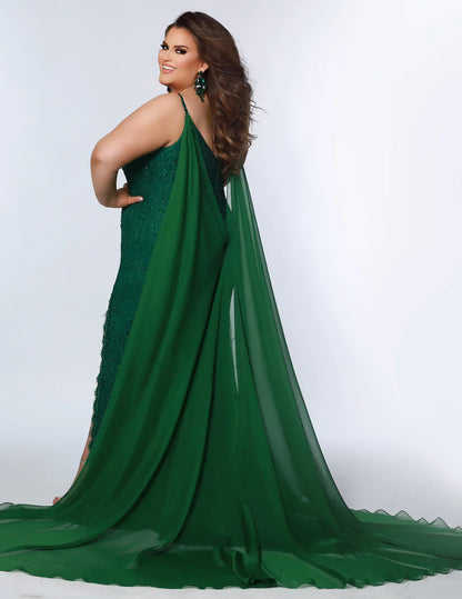 Sydney's Closet Johnathan Kayne JK1204 Chiffon Pageant Formal Cape Accessory Detachable Colors: Aqua, Black, Coral, Green, Light Blue, Neon, Pink, Purple, Red, Royal, White, Yellow One size fits all Long chiffon cape Clear snaps included