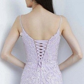 JVN02012 close up lilac corset back lace prom dress evening gown bridesmaids dress