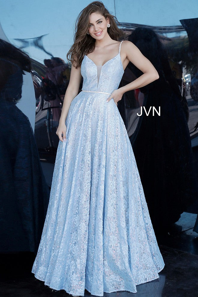 Jovani JVN03111 Size 6 Ivory Metallic Lace Prom Dress Wedding A line Evening Gown JVN 03111 Jovani JVN03111 Size 6 Ivory Metallic Lace Prom Dress Wedding A line Evening Gown JVN 03111
