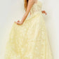 Jovani JVN06474 Long Lace A Line Ballgown Prom Dress Glitter Corset Formal Gown