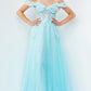 Jovani JVN08295 Prom Dress Off the Shoulder Lace Sheer Corset A line Ball Gown