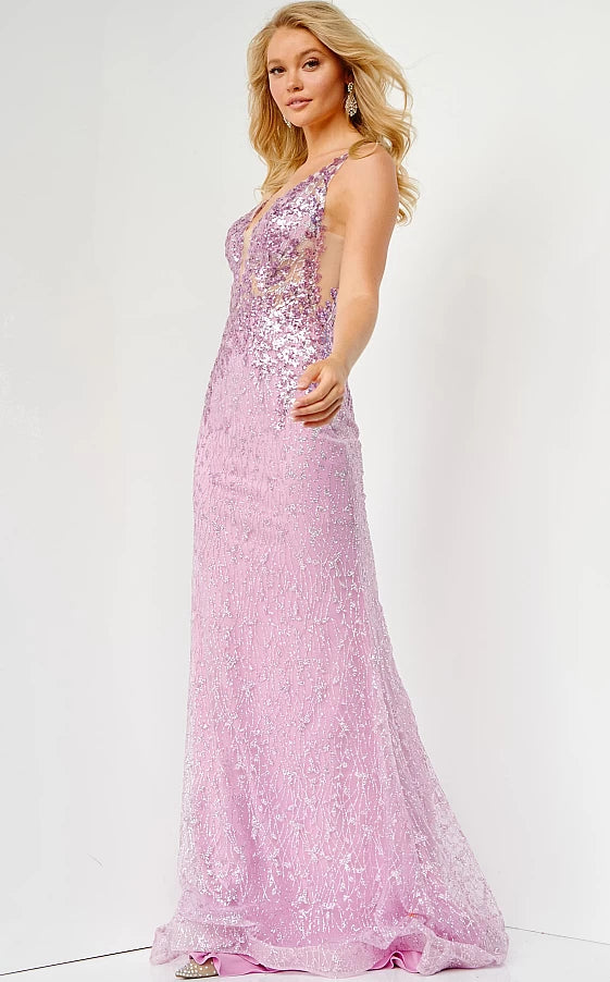 JVN08418 Long Prom Dress Pageant Gown Sequins