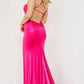 Jovani JVN08486 Long Prom Dress One Shoulder Pageant Gown with High Slit