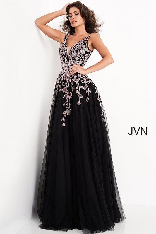 Jovani JVN2302 Size 8 Black Ballgown Prom Dress Formal