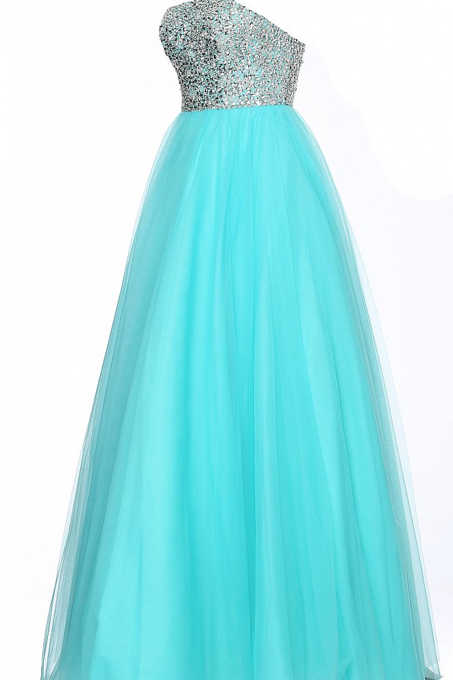 JVN52131 crystal embellished bodice strapless straight neckline tulle full long tulle skirt prom dress pageant gown evening dress 