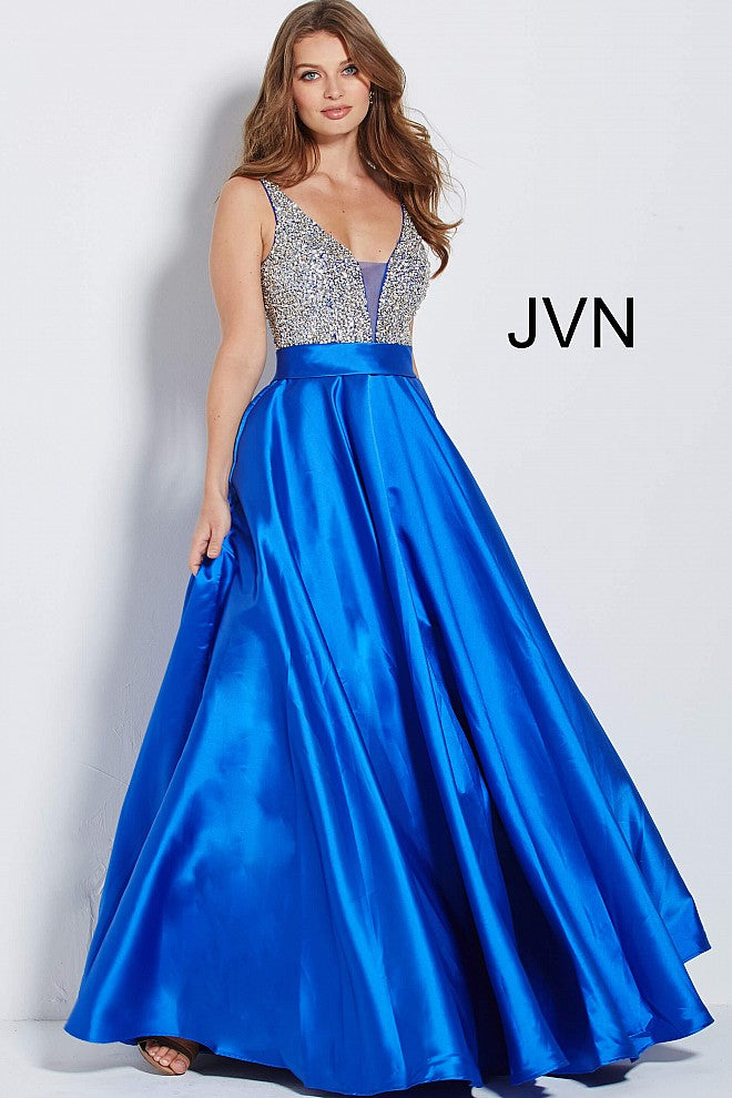 Jovani JVN55754 Size 6 Royal Beaded Ballgown Prom Dress Jovani JVN55754 Size 6 Royal Beaded Ballgown Prom Dress