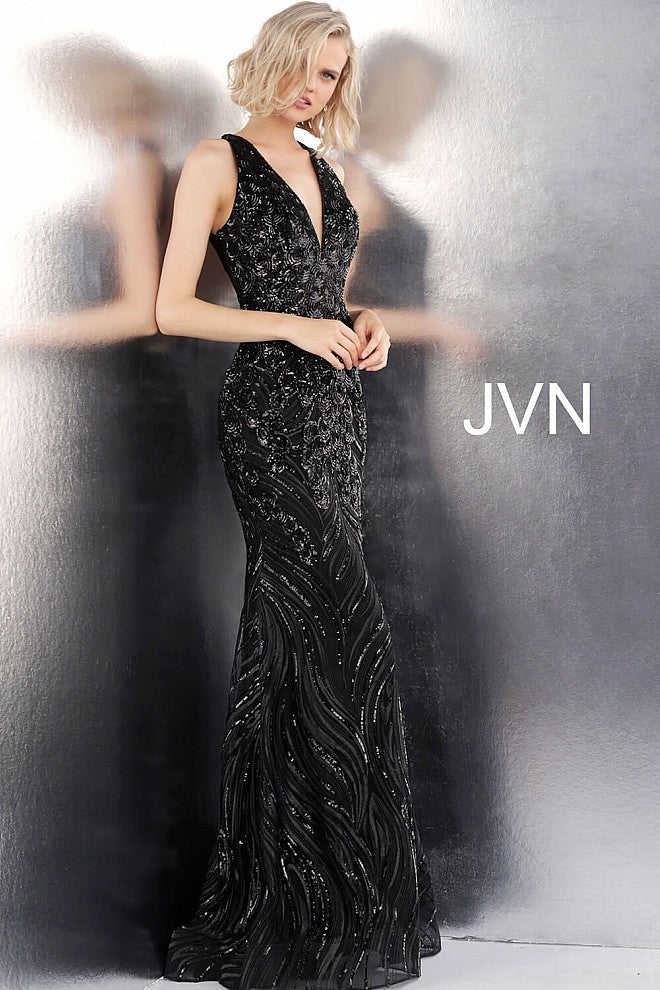 Jovani JVN66261 Size 22 Burgundy Sequin Embellished Prom Dress Long Gown