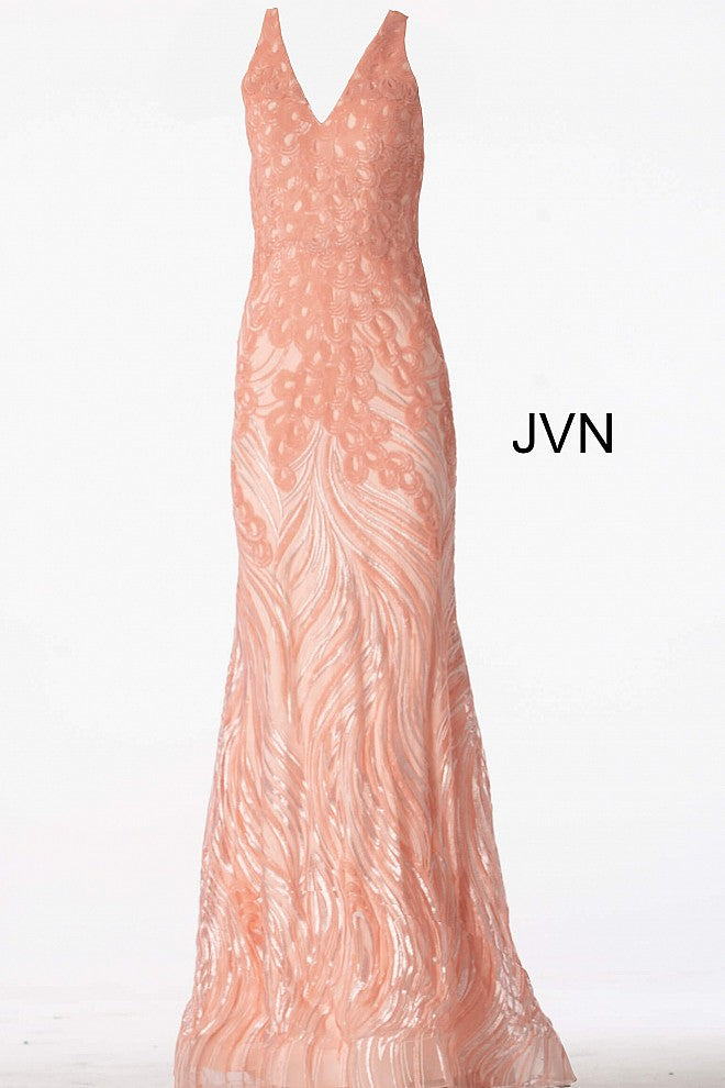 Jovani JVN66261 Size 22 Burgundy Sequin Embellished Prom Dress Long Gown