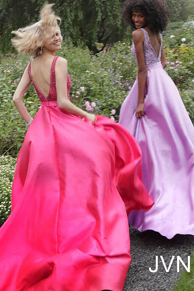 Jovani JVN67198 Sizes 6 Royal prom dress V neck A line evening gown Pockets
