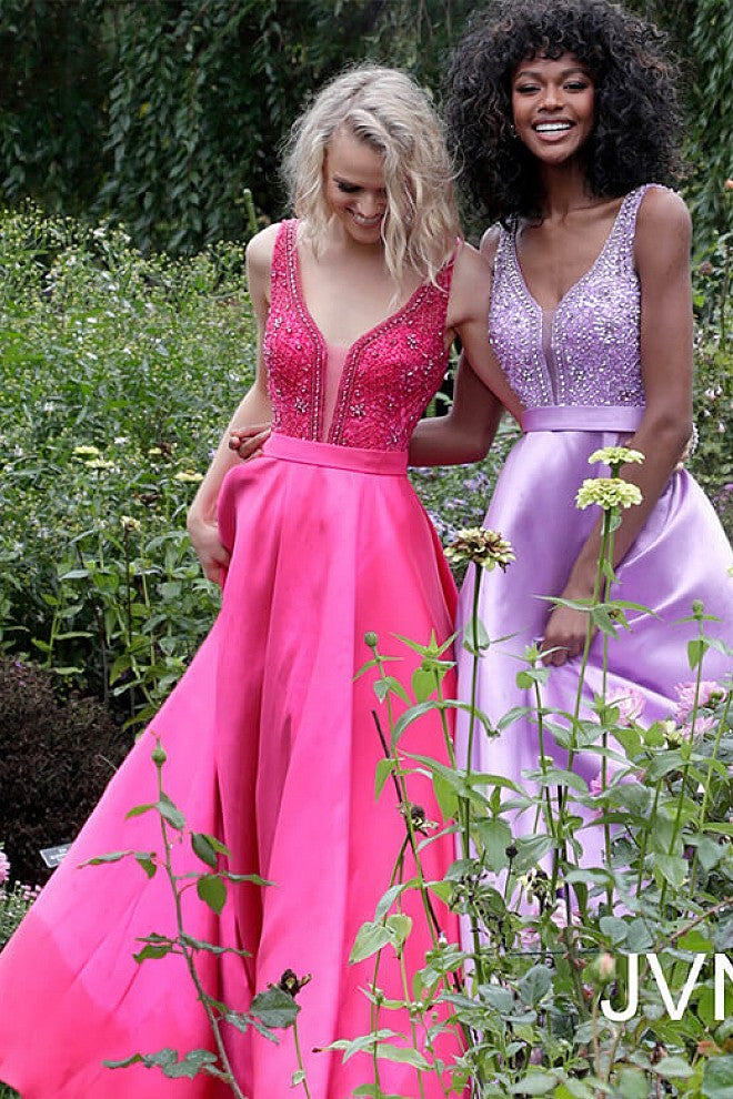 Jovani JVN67198 Sizes Royal prom dress V neck A line evening