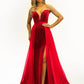 Johnathan-Kayne-2306-Red-Prom-dress-front-embellished-strapless-v-point-neckline-overskirt-1