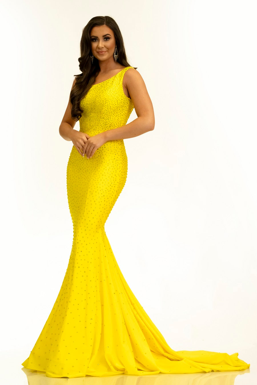 Johnathan-Kayne-2318-yellow-prom-dress-front-embellished-one-shoulder-train-pageant-gown