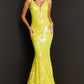 Jovani-3263-YELLOW-prom-dress-front-v-neckline-sequins-long-v-back