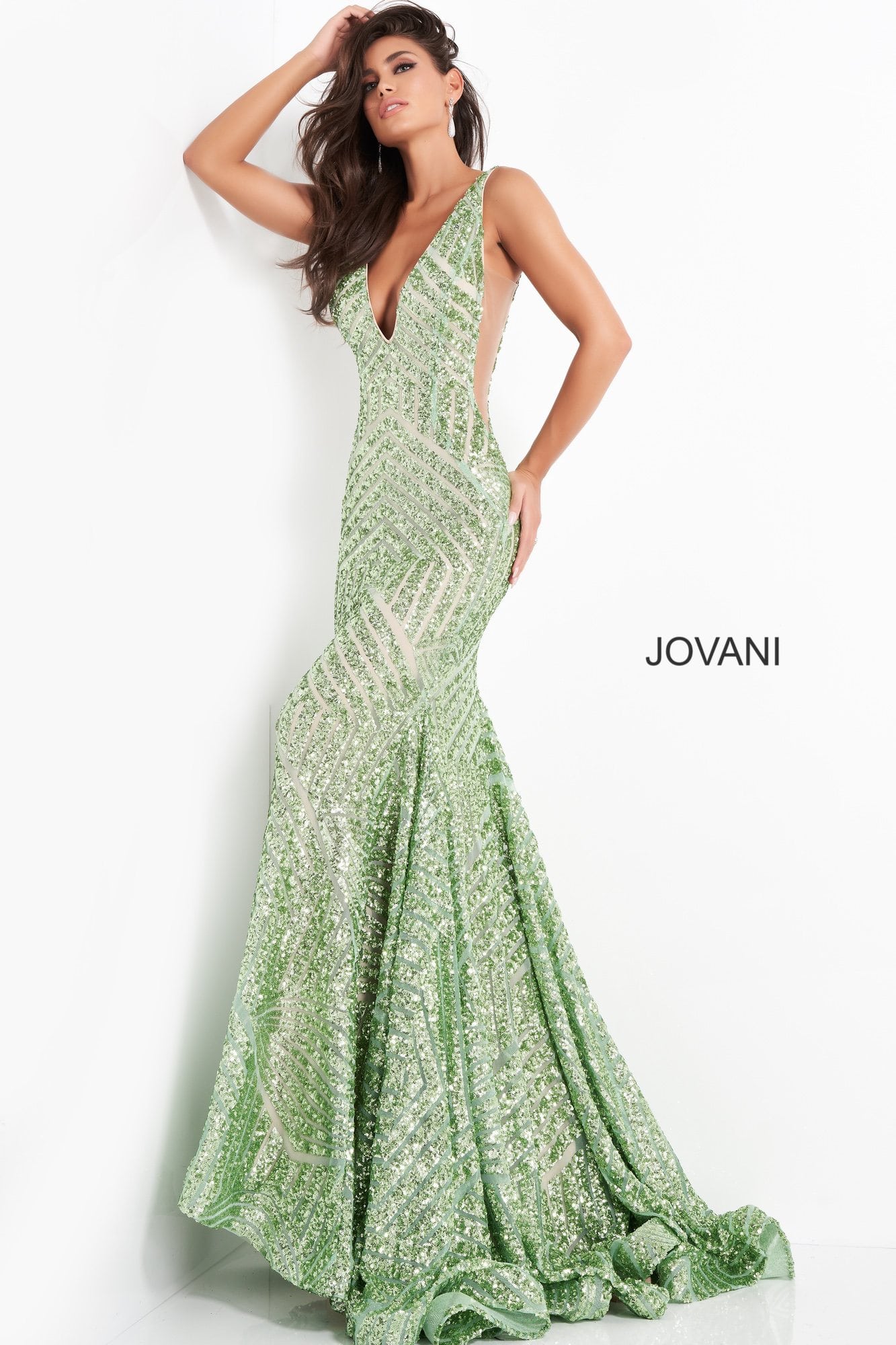 Jovani-59762-PALE-GREEN-PROM-DRESS-SIDE-VIEW-PLUNGING-NECKLINE-MERMAID-LONG-TRAIN