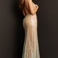 Jovani JVN07594 Size 00, 10 Long Straight Sequin Prom Dress Pageant Gown Iridescent Formal
