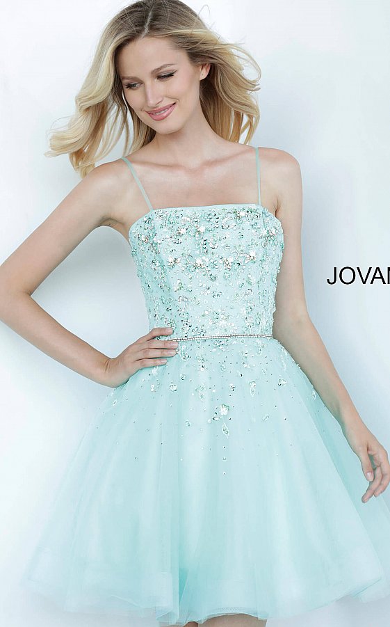 Jovani Kids k3641 is a short Girls Party Dress, Kids Pageant Gown & Pre Teen Formal Evening Wear gown. This Short Fit & Flare Girls Dress Features a straight neckline with spaghetti straps. Embellished Bodice with Crystals & Beading for a floral effect. Crystal Waist Belt with Embellishments cascading into the Flared Tulle Skirt.  Available Girls Sizes: 8, 10, 12, 14  Available Colors: pink, tiffany blue