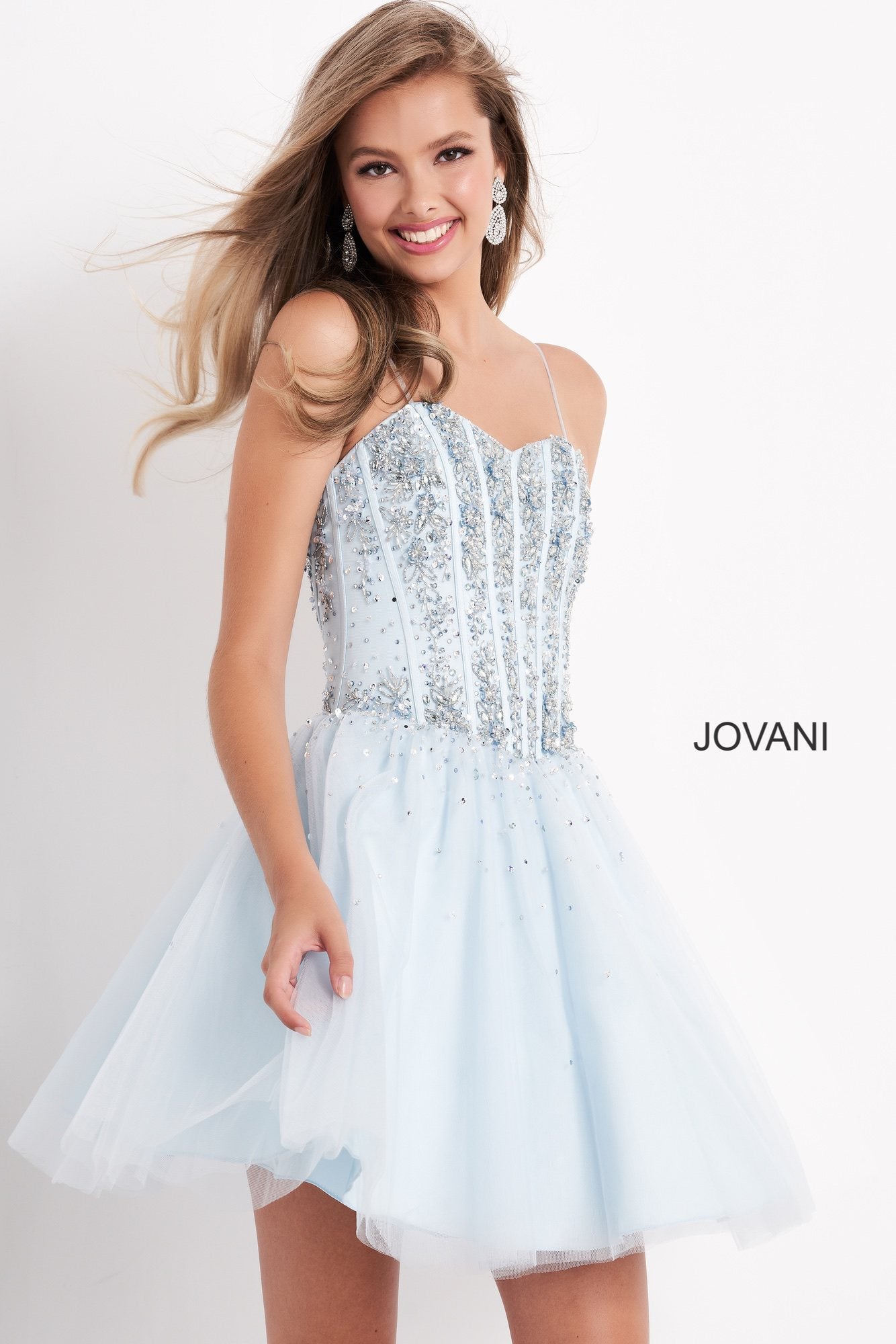Jovani Kids K62533 Short Girls Fit Flare Party Dress Cocktail Corset Beaded Pageant Jovani Kids K62533 Short Girls Fit Flare Party Dress Cocktail Corset Beaded Pageant