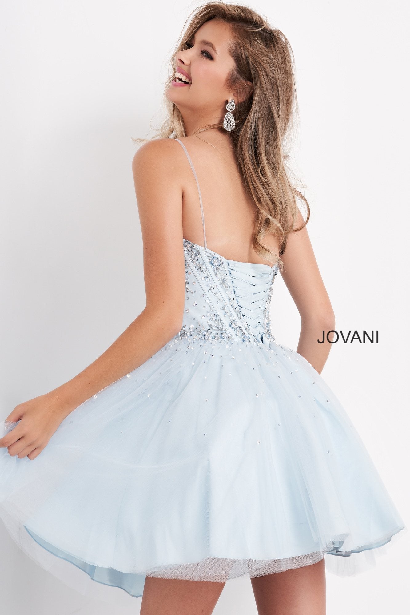 Jovani Kids K62533 Short Girls Fit Flare Party Dress Cocktail Corset Beaded Pageant Jovani Kids K62533 Short Girls Fit Flare Party Dress Cocktail Corset Beaded Pageant