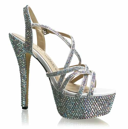 Marc Defang METTE AB CRYSTAL Platform Pageant High Heel Prom Shoes For ...