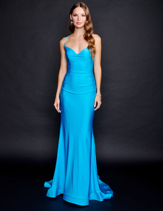 Nina Canacci 7508 Wide Sweetheart Neckline Prom Dress with Corset Back turquoise