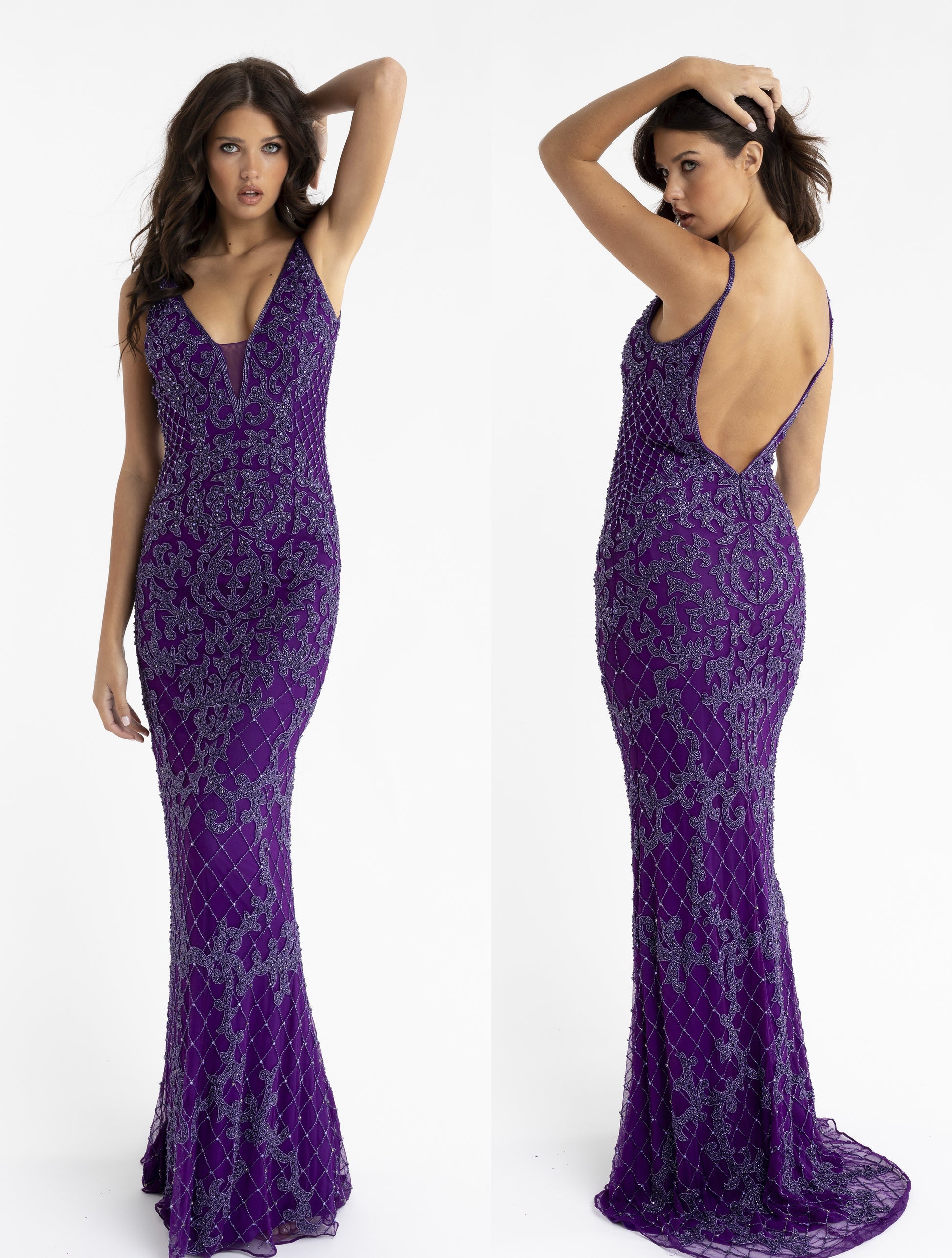 PRIMAVERA-COUTURE-3433-PURPLE-PROM-DRESS-FRONT-LONG-BEADED-V-NECKLINE-BACKLESS