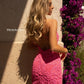Primavera-Couture-3138-Hot-Pink-Cocktail-Dress-Back-V-Neckline-Beaded-Fitted-Sequins-Homecoming
