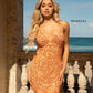 Primavera-Couture-3138-Nude-Orange-Cocktail-Dress-Front-V-Neckline-Beaded-Fitted-Sequins-Homecoming-Dresses