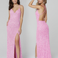 Primavera-Couture-3291-Pink-Prom-Dress-Front-Back-Exclusive-Sequins-V-Neckline-Backless-Slit