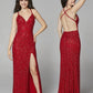 Primavera-Couture-3291-Red-Prom-Dress-Front-Back-Exclusive-Sequins-V-Neckline-Backless-Slit