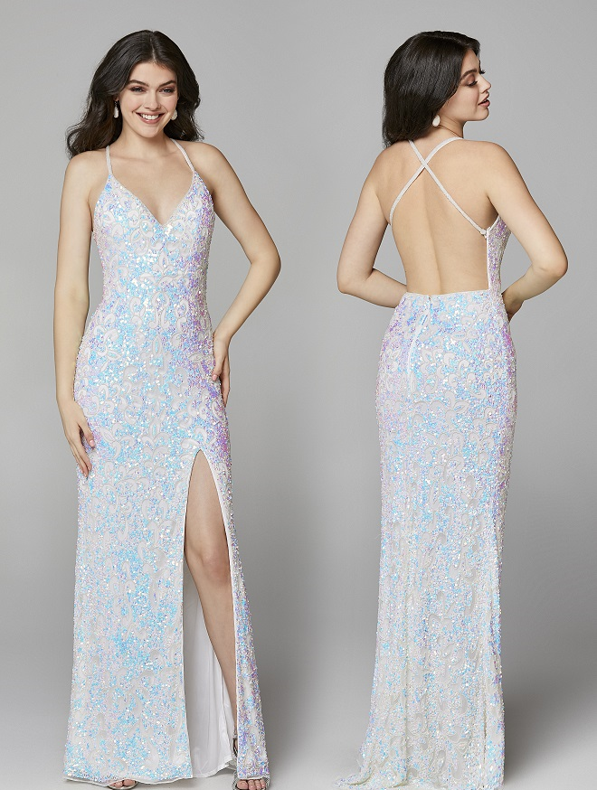 Primavera-Couture-3295-Ivory-Prom-Dress-Front-Back-Sequins-Long-Formal-Evening-Gown-V-Neckline-Backless-Slit