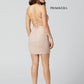 Primavera Couture 3351 Size 6,8 Hot Pink Cocktail Dress Short Fitted Sequin Backless Homecoming