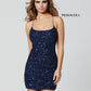 Primavera-Couture-3351-Midnight-Cocktail-Dress-Front-close-up-Sequin-fitted-short-homecoming-scoop-neckline-lace-up-back-backless