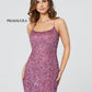 Primavera-Couture-3351-Raspberry-Cocktail-Dress-Front-Sequin-fitted-short-homecoming-scoop-neckline-lace-up-back-backless