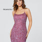 Primavera-Couture-3351-Raspberry-Cocktail-Dress-Front-Sequin-fitted-short-homecoming-scoop-neckline-lace-up-back-backless
