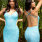 Primavera-Couture-3353-Turquoise-Cocktail-Dress-Fitted-Sequins-open-Back