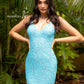Primavera-Couture-3353-Turquoise-Cocktail-Dress-Front-Fitted-Sequins-backless