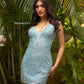 Primavera-Couture-3572-Powder-Blue-Cocktail-Dress-front-2-v-neckline-sheer-sequins-short-homecoming-dress
