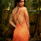 Primavera-Couture-3573-Orange-Cocktail-Dress-back-one-shoulder-open-back-sequins-cocktail-homecoming-dress