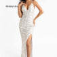 Primavera-Couture-3721-IVORY-prom-dress-front-2-long-beaded-v-neckline-slit-crisscross-back