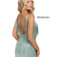 Primavera-Couture-3803-Mint-Fringe-Cocktail-Dress-short-v-neckline-back