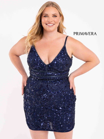 Primavera-Couture-3882-Midnight-homecoming-Dress-sequins-V-neckline-short-fitted-cocktail-dress-2