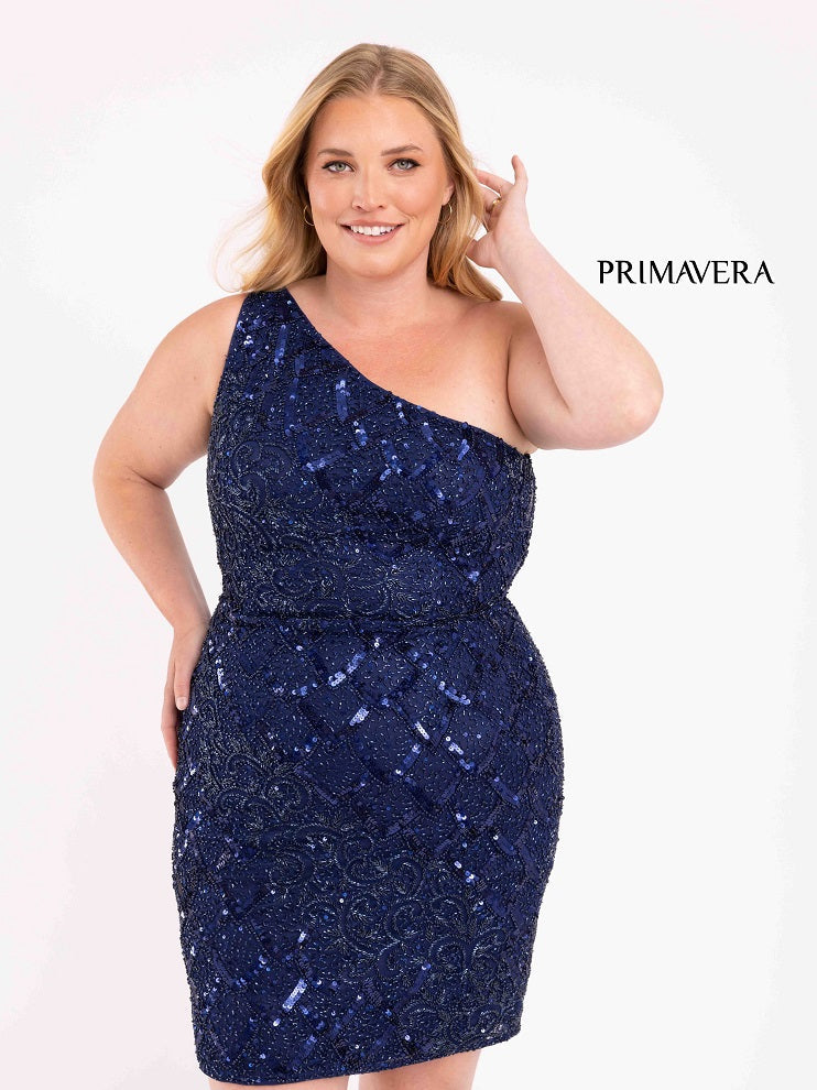 Primavera-Couture-3885-Midnight-Curvy-Plus-Sized-Cocktail-Dress-one-shoulder-sequins-fitted-homecoming-dress
