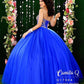 Camila Q Quinceanera Dress Size 14 Red Gold Ball Gown Formal Dress