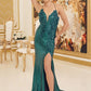 Nox Anabel R1207 Long Iridescent Floral Lace Sequin Prom Dress Slit Backless Corset Gown  Sizes: 00-16  Colors: Black, Emerald, Light Purple, Turquoise